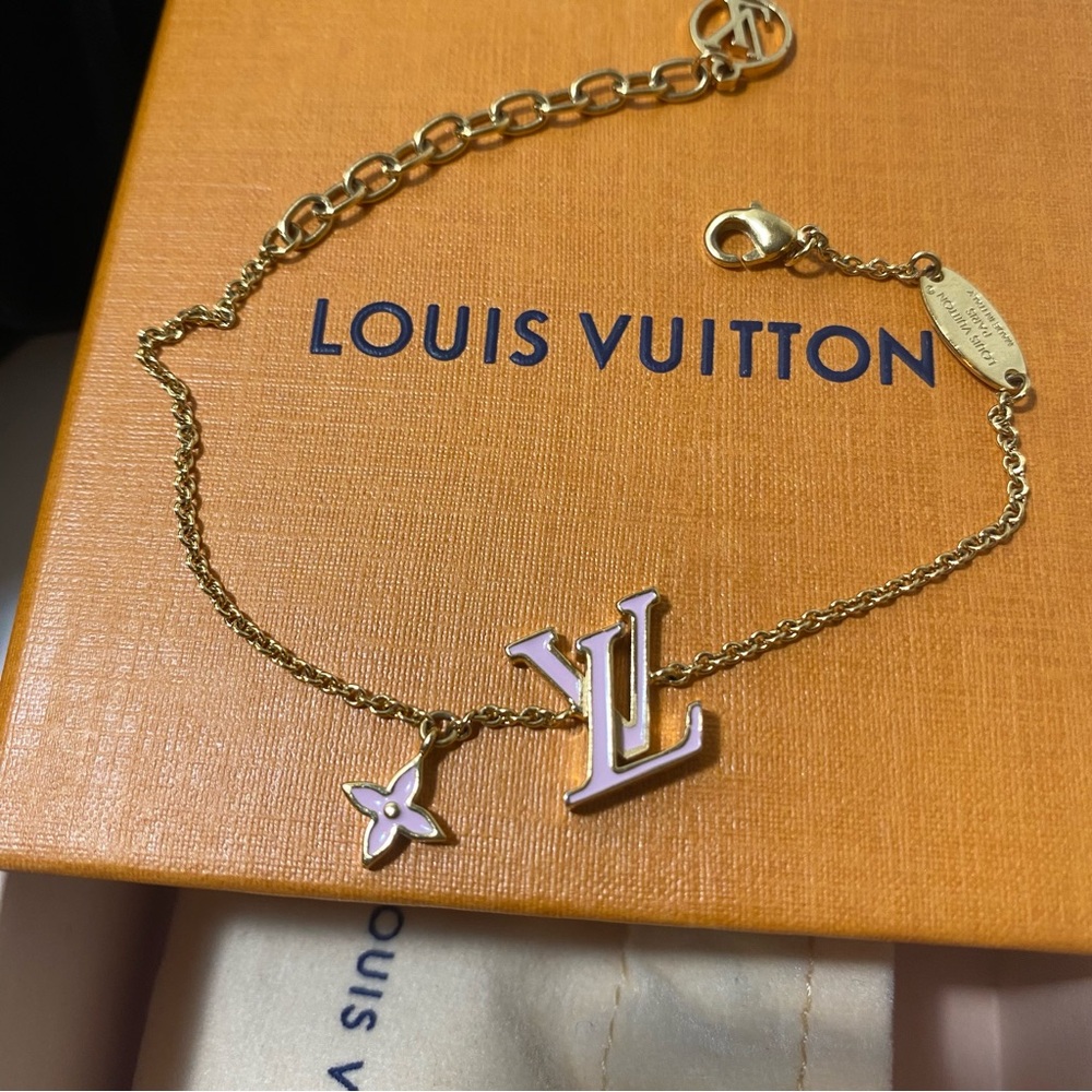 Louis Vuitton Iconic Enamel Crew Bracelet Pink